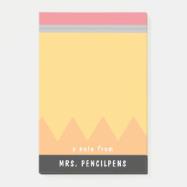 Stilrichtung des personalisierten Lehrers Post-it Klebezettel