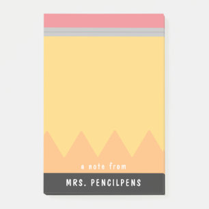 Stilrichtung des personalisierten Lehrers Post-it Klebezettel