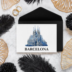 Stilsame Barcelona Spanien Kathedrale Vintage Postkarte