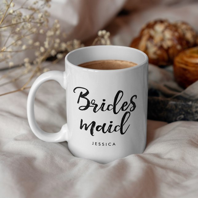 Stilschrift "Bridesmaid" Personalisiert Kaffeetasse (Von Creator hochgeladen)
