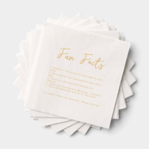 Stilschrift Fun Facts Wedding Servietten Mit Folie