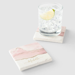 Stilschrift Gold und Spitzschwanz Steinuntersetzer