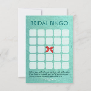 Stilsich mintgrüne 5x5 Hochzeits-Bingo-Karten