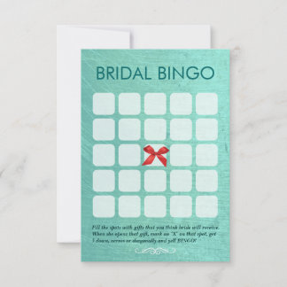 Stilsich mintgrüne 5x5 Hochzeits-Bingo-Karten