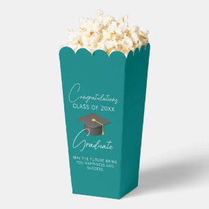 Stilsicher Türkis Abschlussfeier Popcorn Geschenkschachtel