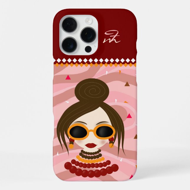 Stilsichere Frau iPhone 16 Pro Max Hülle (Rückseite)