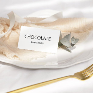 Stilsichere Kalligrafie-Buffet-Essensetiketten Tis Platzkarte