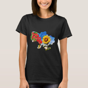 Stilsichere patriotische Blumensymbole Blumen Tren T-Shirt
