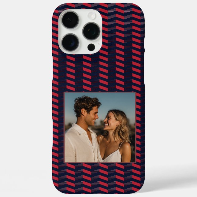 Stilsichere Weihnachtsgeschenkideen im Herringbone iPhone 16 Pro Max Hülle (Rückseite)