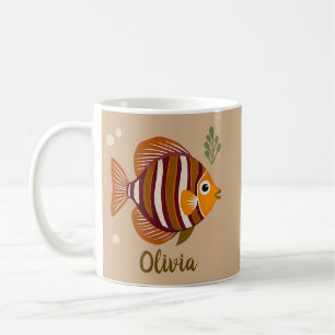 Stilsicherer brauner tropischer Fisch Kaffeetasse