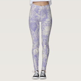 Stilsicheres blaues Pariser Toile-Design Leggings