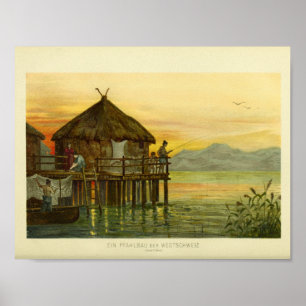 Stilt House Western Schweiz Print Poster