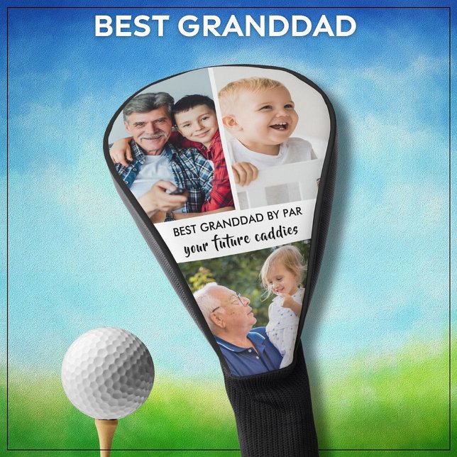 Stilvoll 3 Foto Best Grandad Par Golf Headcover (Von Creator hochgeladen)