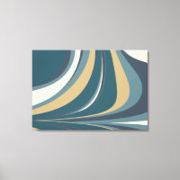 Stilvoll Abstrakter Marmorwirbel in Aquamarin und 