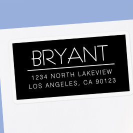 Stilvoll anpassbarer Text ohne Grenzen Adressaufkleber