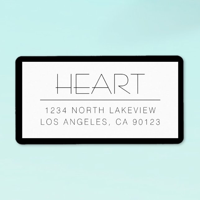 Stilvoll anpassbarer Text ohne Grenzen Adressaufkleber (Von Creator hochgeladen)