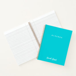 Stilvoll Aquamarin Blue Minimalistisch Girly Stude Notizbuch