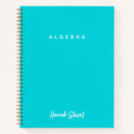 Stilvoll Aquamarin Blue Minimalistisch Girly Stude Notizbuch
