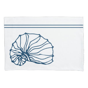 Stilvoll Aquamarin Blue Seashell - Ocean Theme Kissenbezug