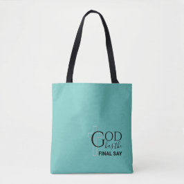 Stilvoll Aquamariner GOTT HAT DIE LETZTE SAGE Chri Tasche