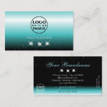 Stilvoll Aquamarines Black Ombre Sparkle Diamonds 