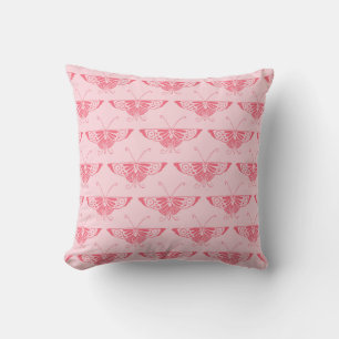 Stilvoll Art-Deco-Schmetterling - Korallenrosa Kissen