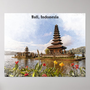 Stilvoll Bali Indonesia Asia Temple Architecture Poster
