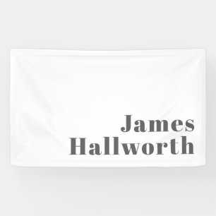 Stilvoll bearbeitbarer Retro Moderner Text Grau Banner