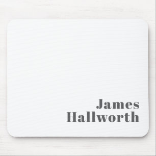 Stilvoll bearbeitbarer Retro Moderner Text   Grau Mousepad