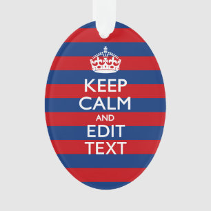 Stilvoll BEHALTEN CALM und Text auf Streifen Ornament