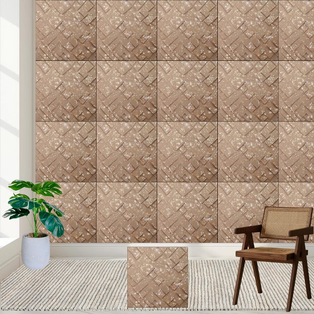 Stilvoll Beige schimmernder Glitzer Fußboden Wand  Fliese (Stylish Beige Shimmering Glitter Floor Wall Tile)