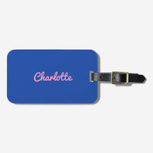Stilvoll Blau Pink Individuelle Name Girly Modern