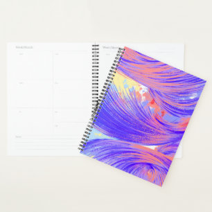 Stilvoll blaurosa Abstrakt Feathers Planer