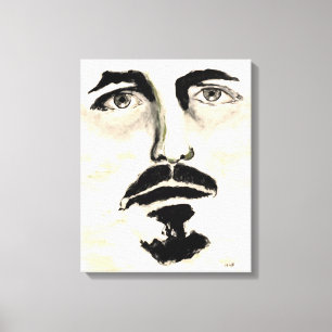 Stilvoll Boho Man Portrait Abstrakt Art Moderner C Leinwanddruck