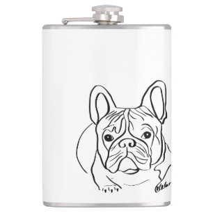 Stilvoll Bulldog Minimalistisch Flachmann