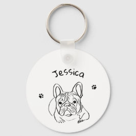 Stilvoll Bulldog Minimalistisch Schlüsselanhänger