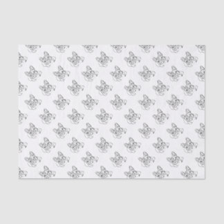 Stilvoll Bulldog Minimalistisch Seidenpapier