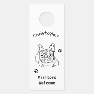 Stilvoll Bulldog Minimalistisch Türanhänger