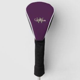 Stilvoll Burgund Mit Monogramm Golf Headcover