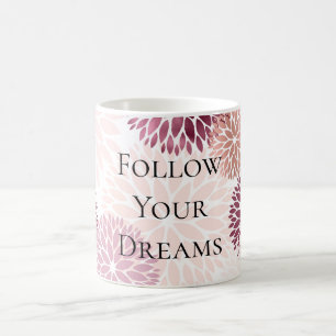 Stilvoll Chic Pink Floral Kaffeetasse