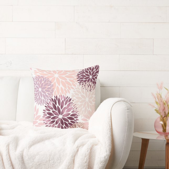 Stilvoll Chic Pink Floral Kissen (Liege)