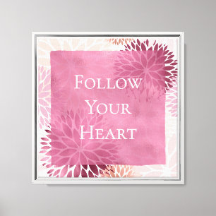Stilvoll Chic Pink Floral Leinwanddruck