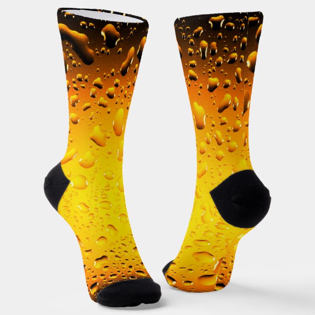 Stilvoll Cooles Gelbwasser Tropfen Bier Socken (Gewinkelt)