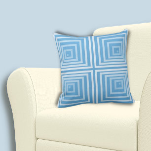 Stilvoll Cornered Blue Nested Box Muster Kissen
