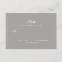 Stilvoll Deep Gray Wedding RSVP