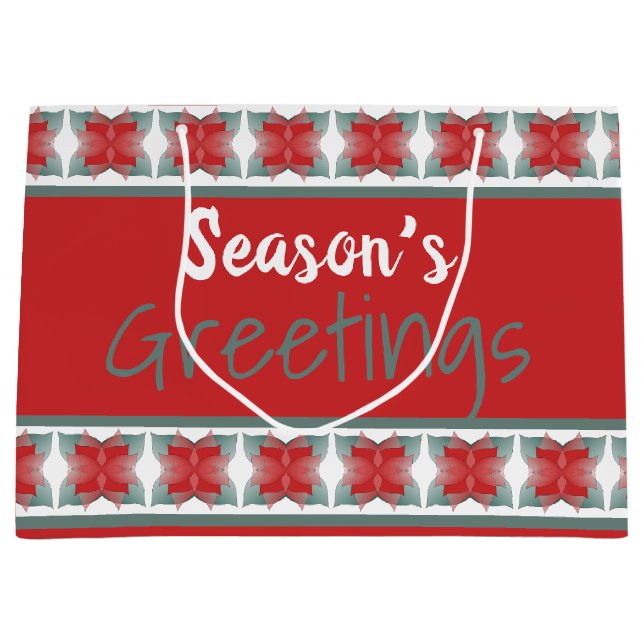 Stilvoll Deep Red Große Geschenktüte (Vorderseite)