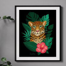Stilvoll Dschungel Leopard Blumenmuseum | Grünes S