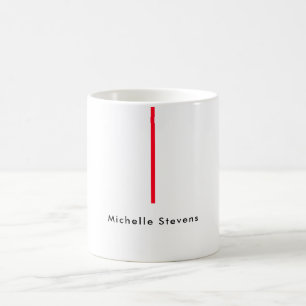 Stilvoll Einfach Schlicht Schwarz & Weiß Minimalis Kaffeetasse