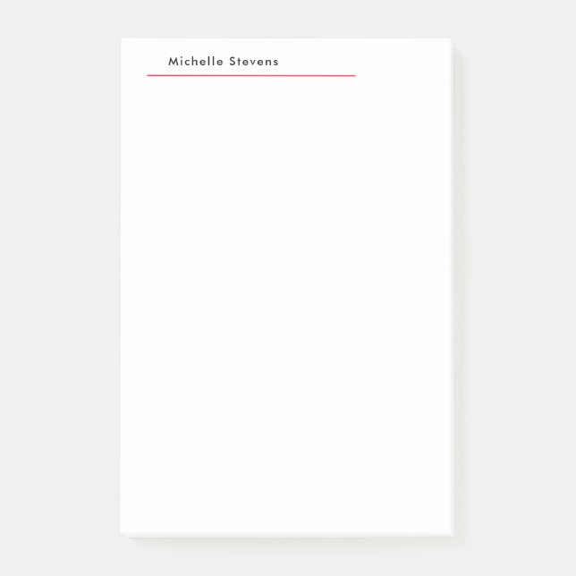 Stilvoll Einfach Schlicht Schwarz & Weiß Minimalis Post-it Klebezettel (Vorderseite)