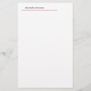 Stilvoll Einfach Schlicht Schwarz & Weiß Rot Minim Briefpapier